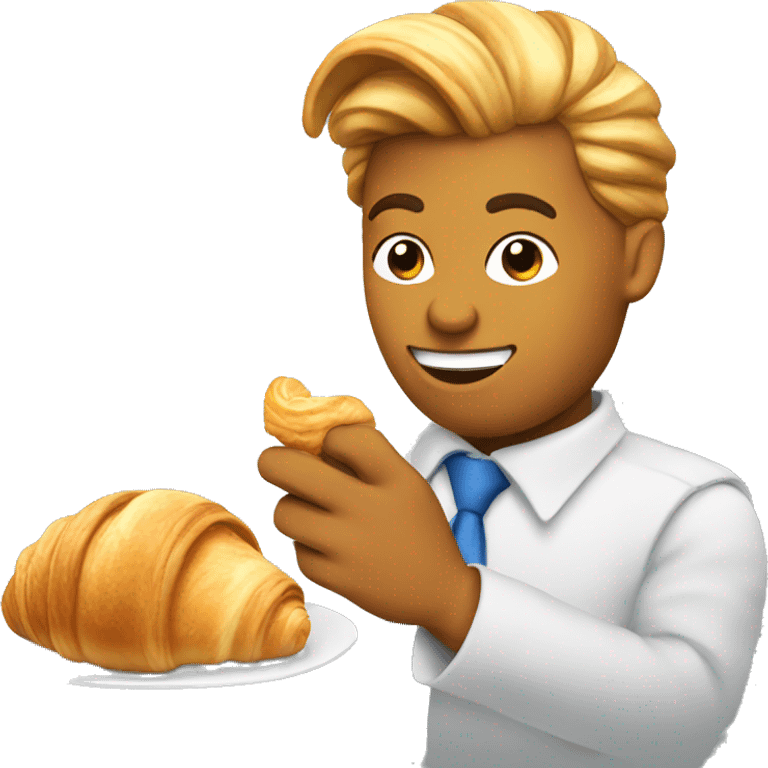 croissant eating croissant emoji