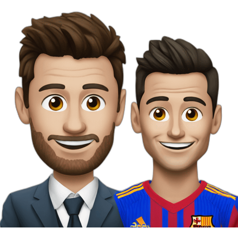 leonel messi and cristiano ronaldo dressed like clowns emoji