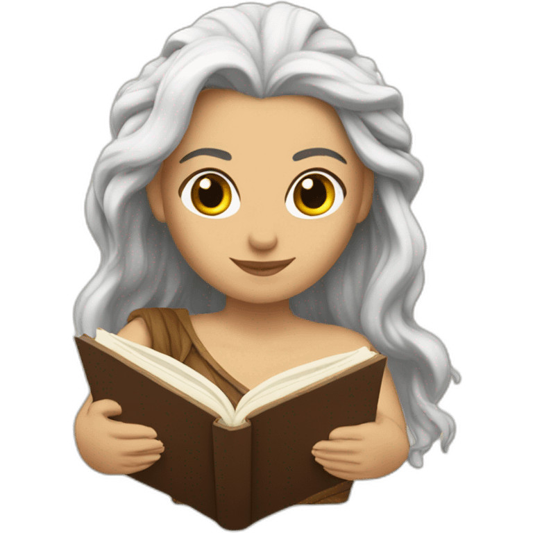 Khaleesi with a book emoji