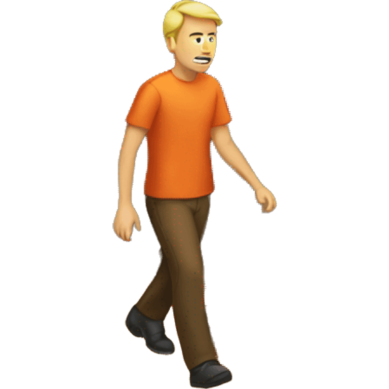 man walking on lava emoji