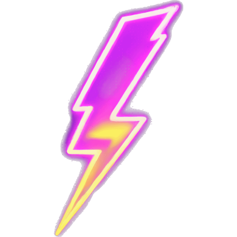 lightning bolt glowing neon  emoji