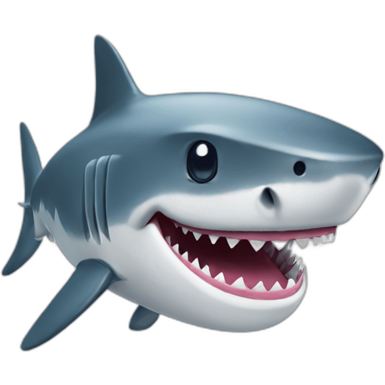 Shark with smile emoji