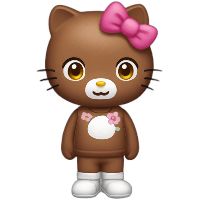 Brown Hello kitty emoji