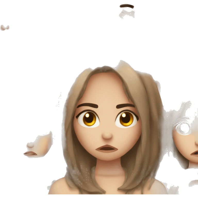 a sad girl crying a lot emoji