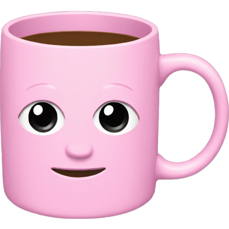 Pink coffee mug emoji