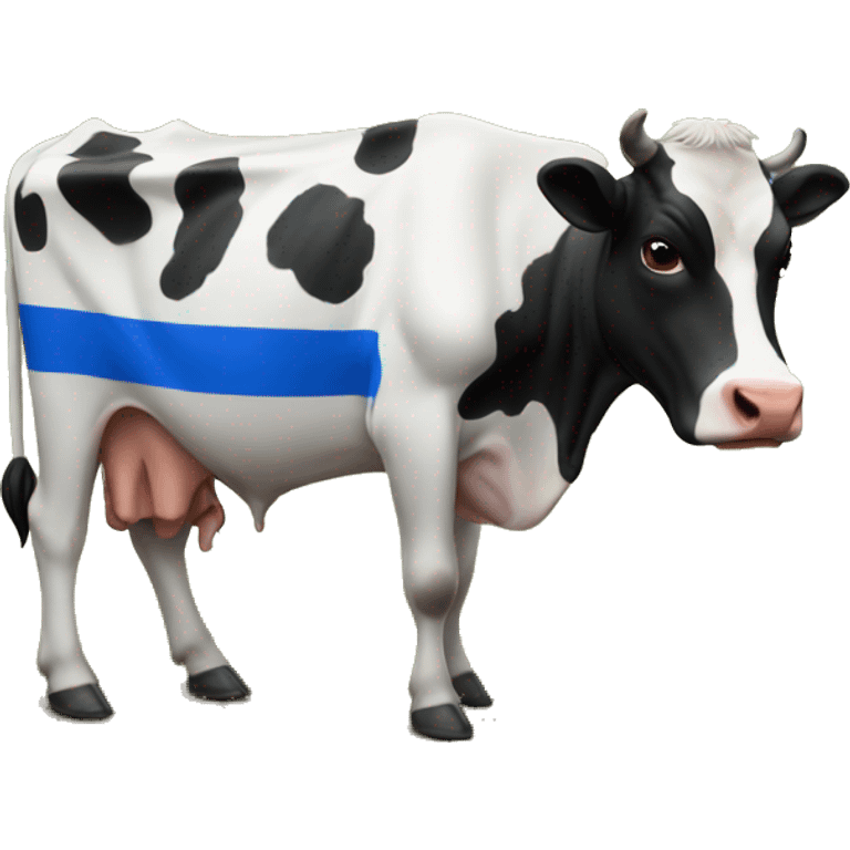 Cow wearing a Honduran flag emoji