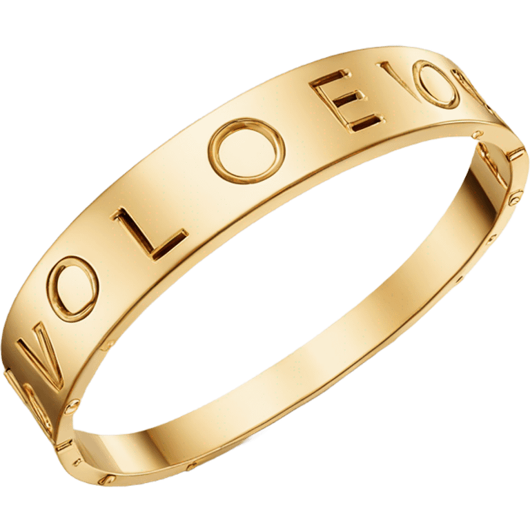 cartier love bracelet gold emoji