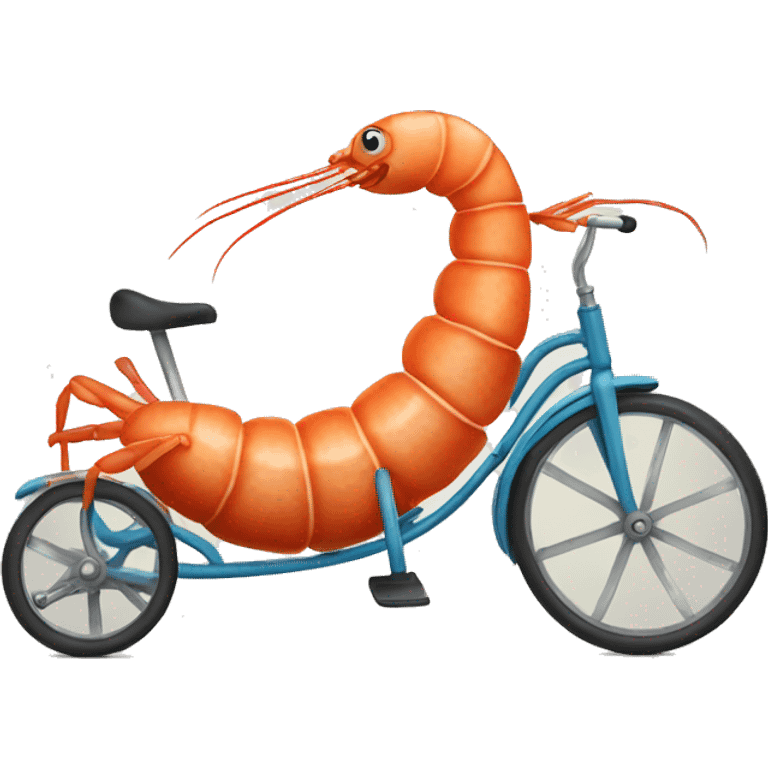 Shrimp on a tricycle  emoji