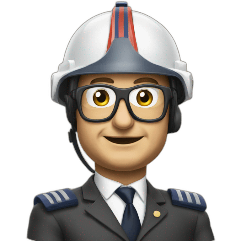 francois hollande with an helmet emoji