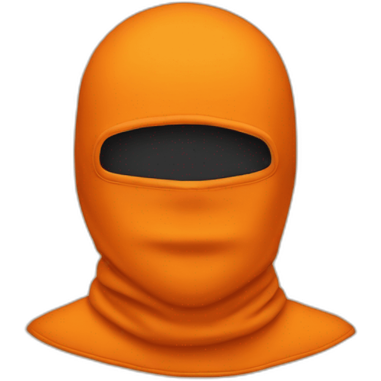 Orange balaclava emoji