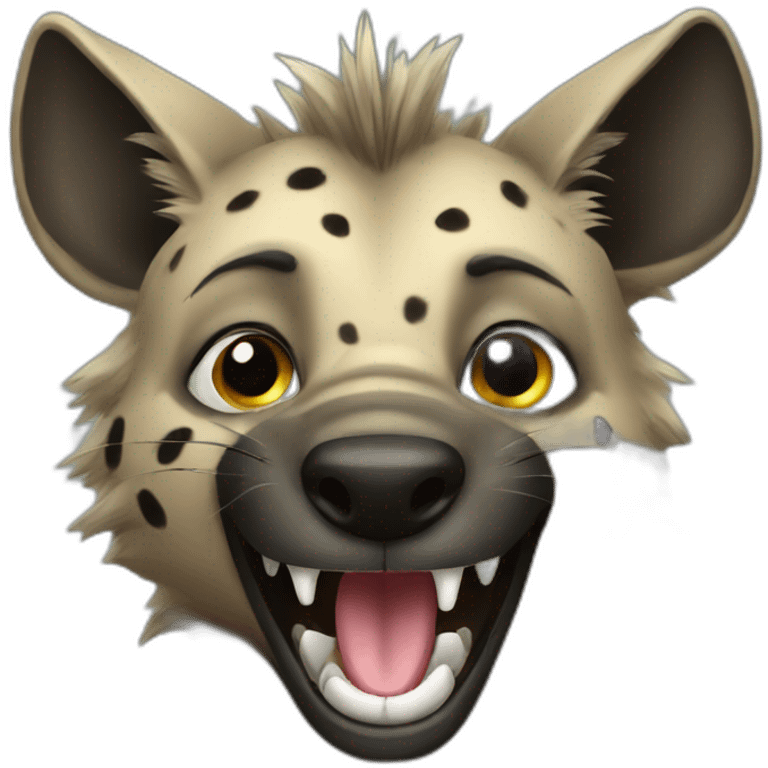 hyena smiling emoji