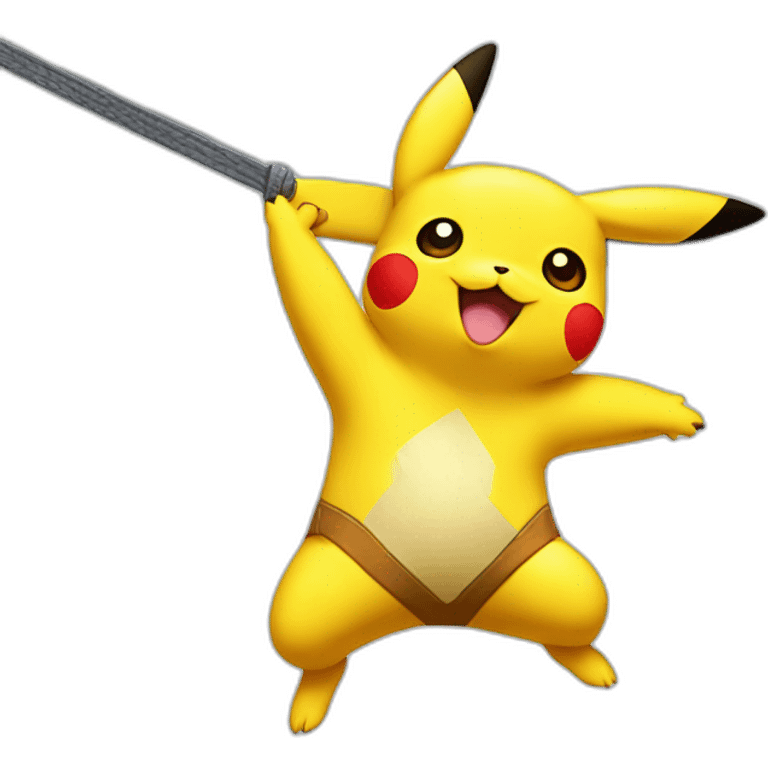 pikachu making slackline emoji