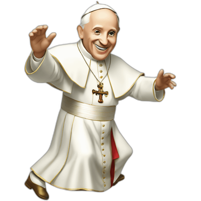 The pope dancing emoji