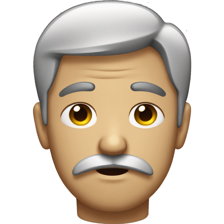 Guy with mustache sad face emoji