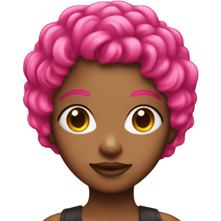 Girl with hot pink hair  emoji