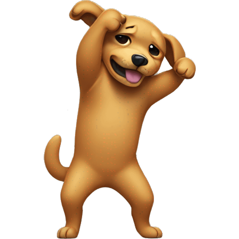 Dog dabbing emoji