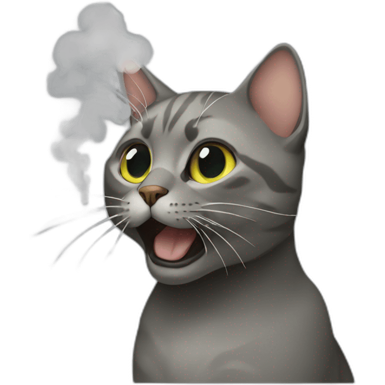 Cat-smoke emoji