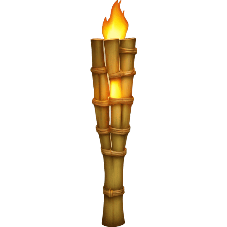 A bamboo tiki torch emoji