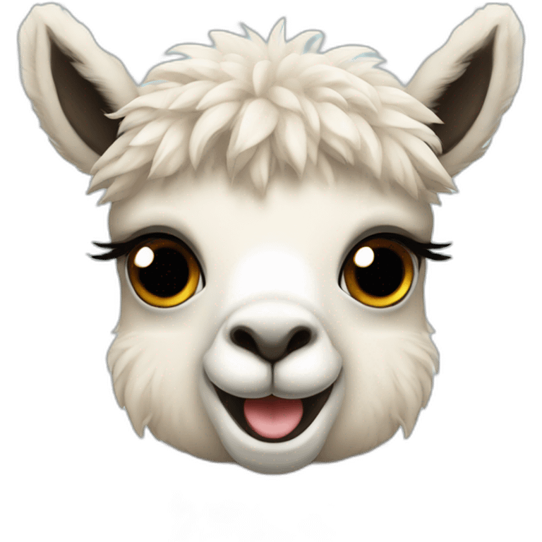 Cute baby llama  emoji