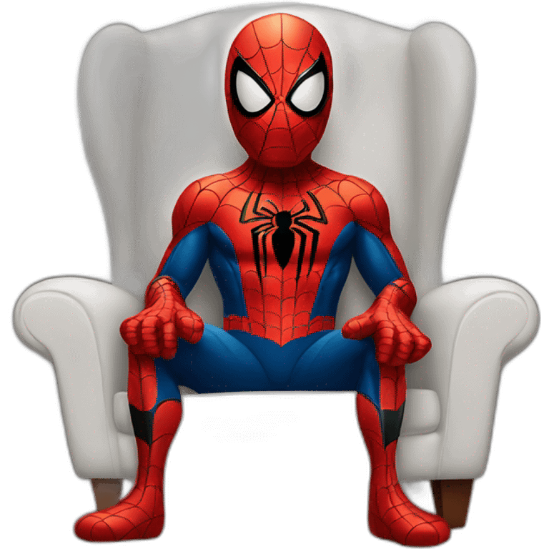 spiderman relaxing in chair emoji