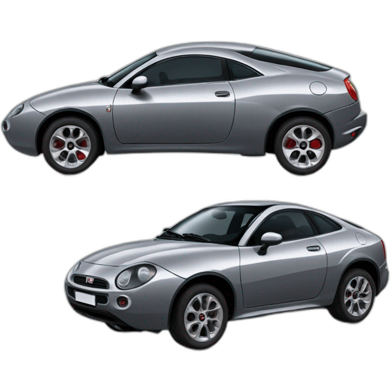 gray fiat coupe modern suv crossover X6 emoji