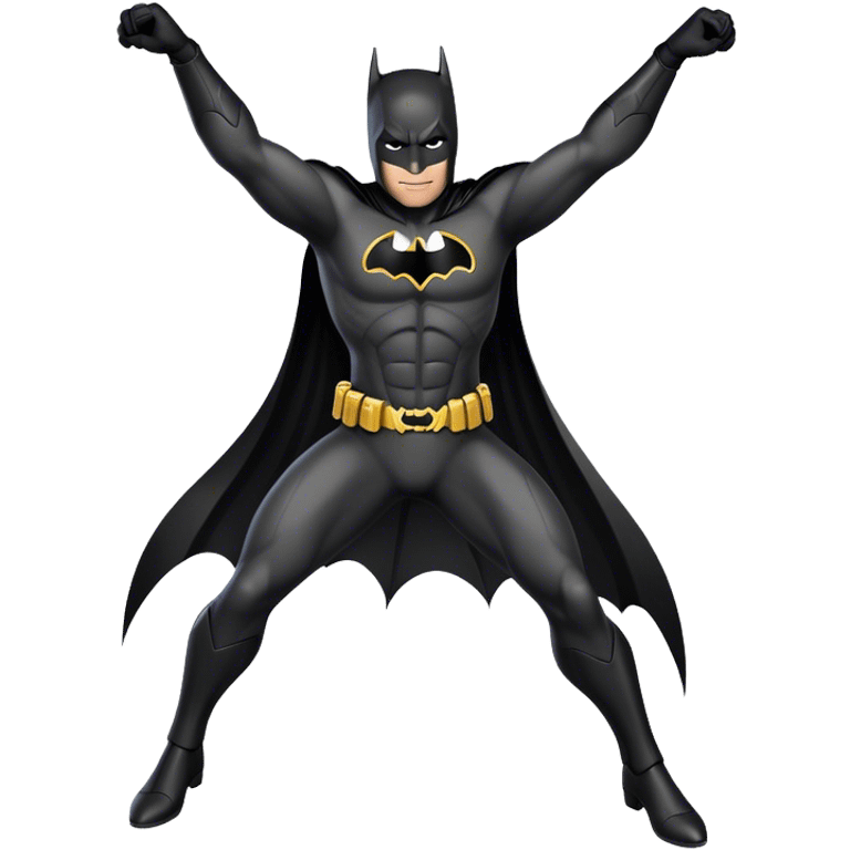 black Batman suit partying emoji