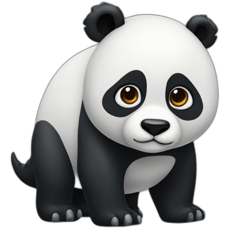 A panda bear mixed with a dinosaur emoji