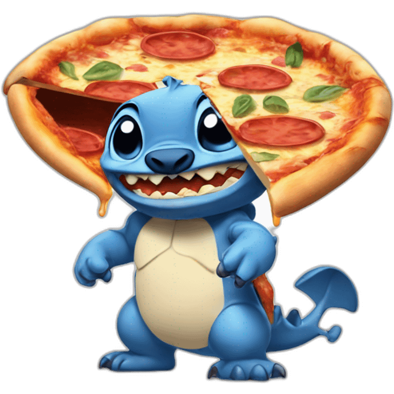 stich qui mange une pizza emoji