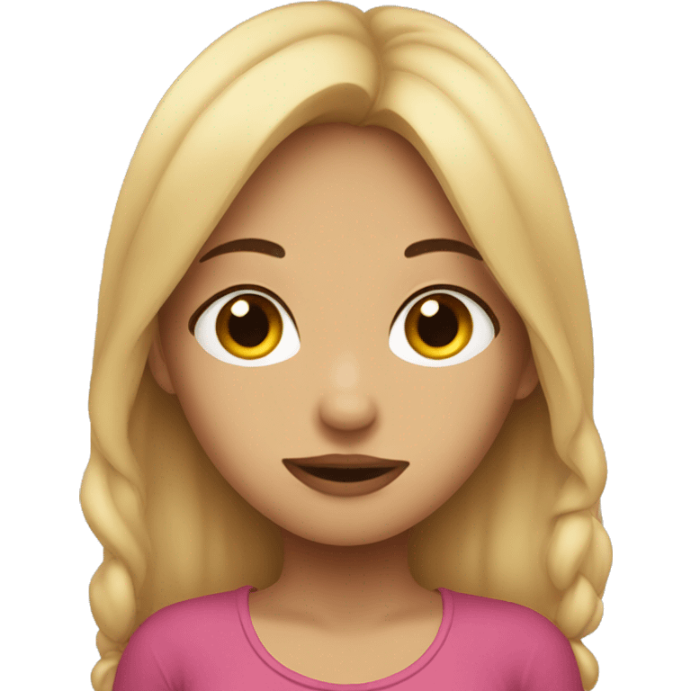 A girl's kiss emoji