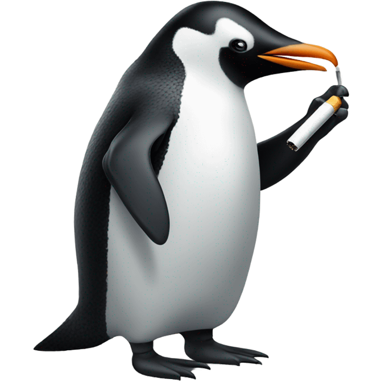 Penguin smoking a cigarette  emoji