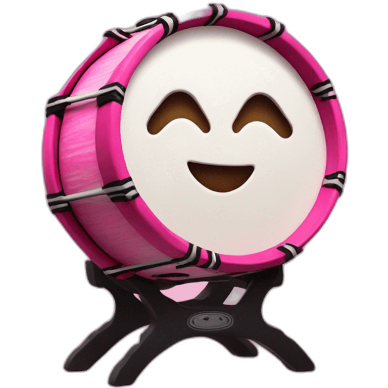 bright pink taiko drum emoji