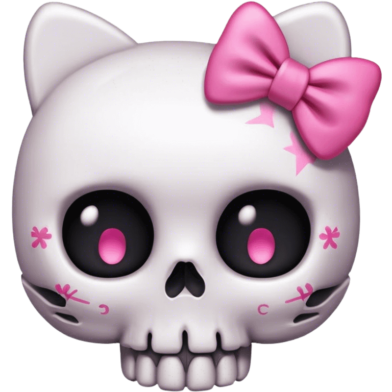 Hello kitty skull emoji