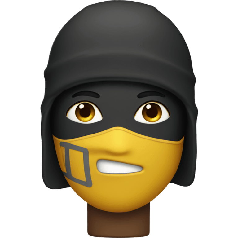 runner with a ski mask on  emoji