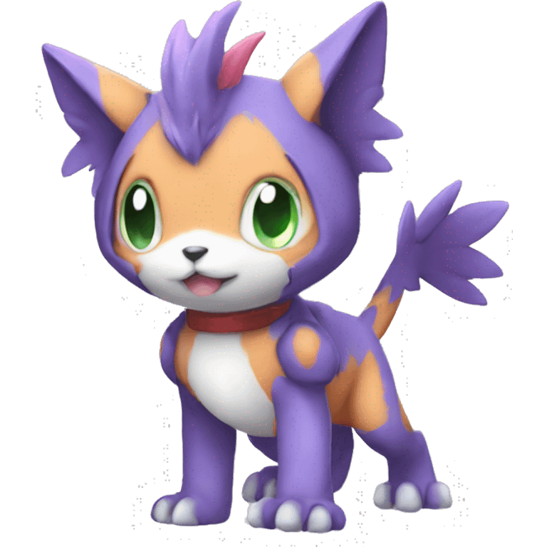 cute kawaii cool Digimon-Fakemon-animal full body emoji