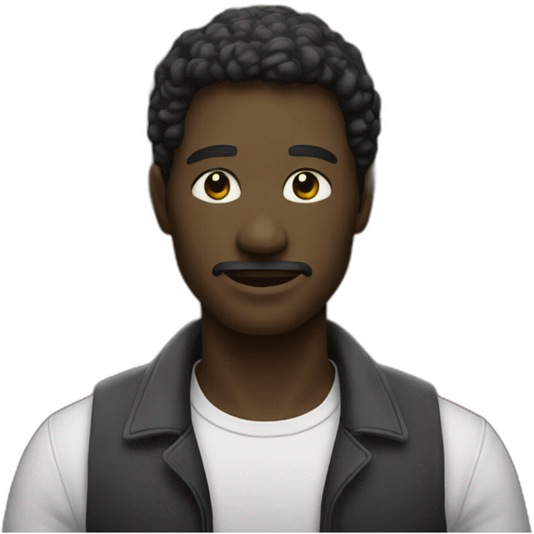 Un homme noir dans un champs de coton emoji