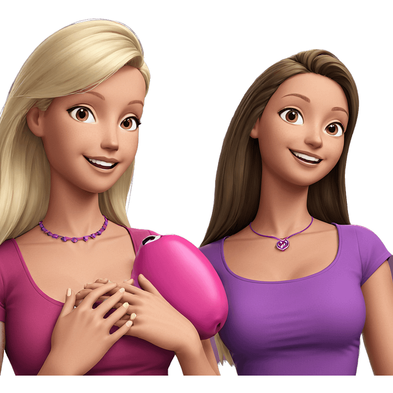 smiling girls with long hair emoji