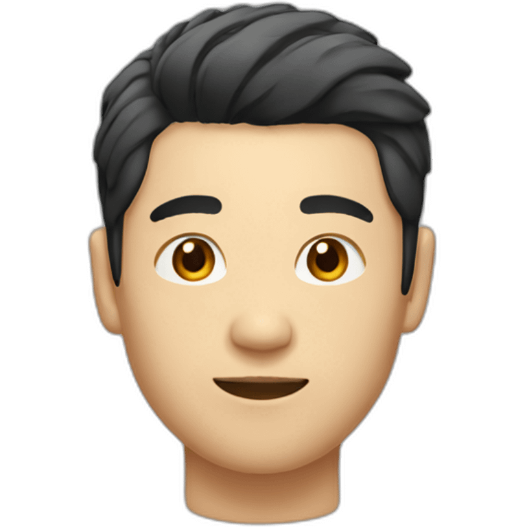 asian male with flow haircut black hair emoji