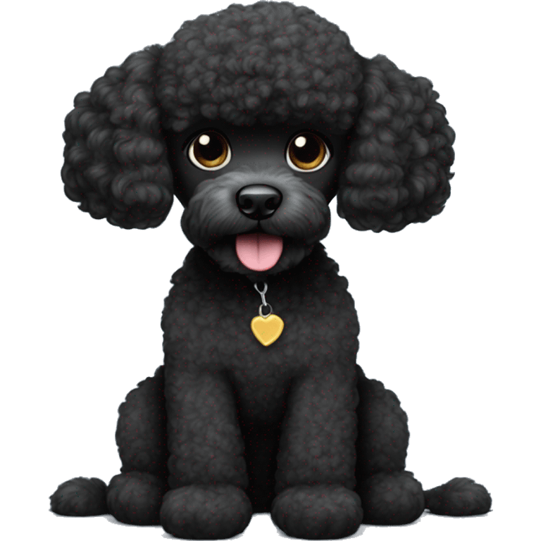 Black poodle teddy bear cut emoji