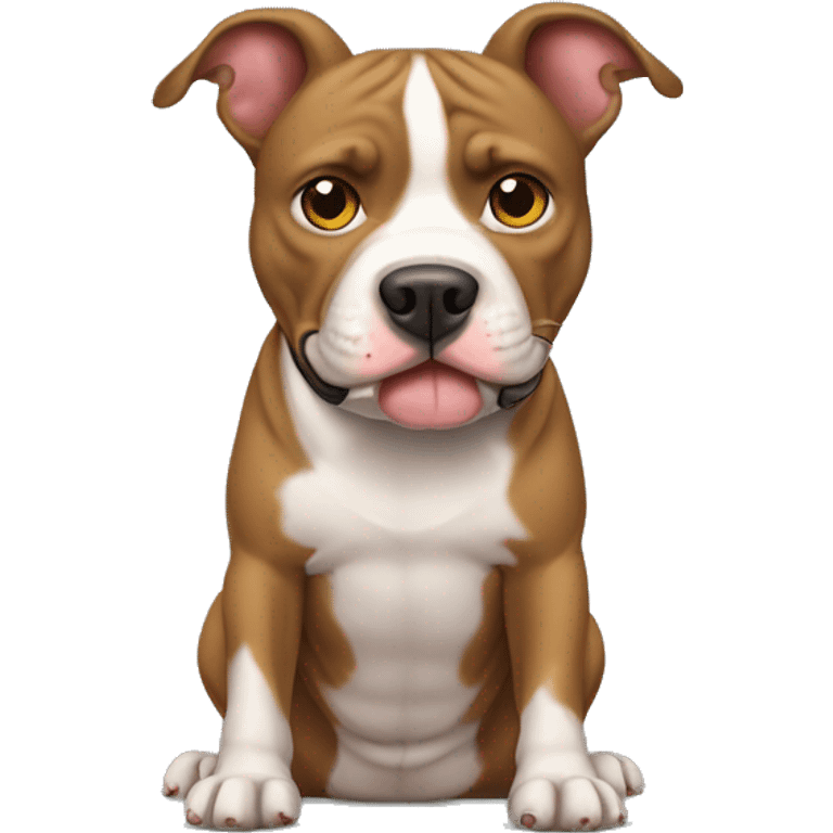 Un perro pitbull más un gato montés emoji