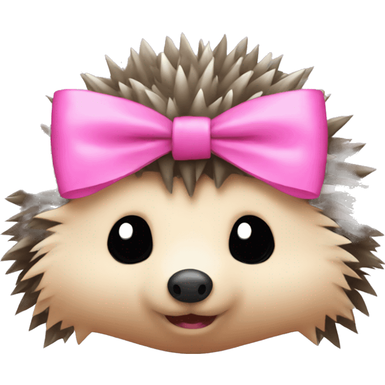 hedgehog with a pink bow emoji