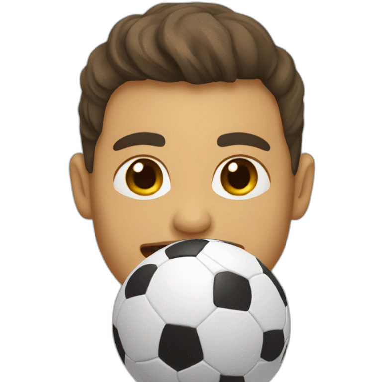 Jugando futbol emoji