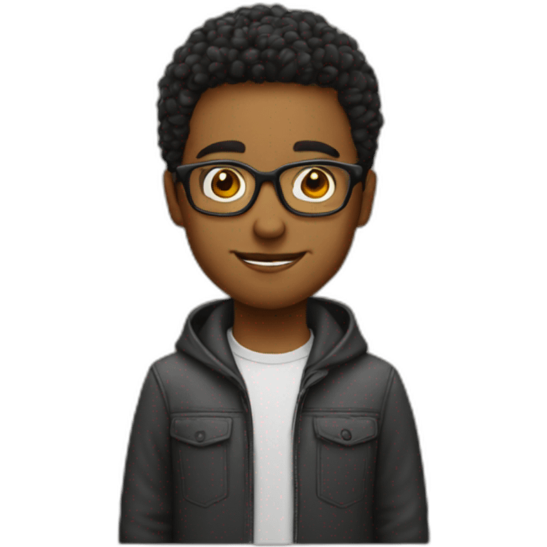 young man with glasses emoji