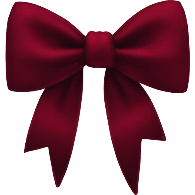 Dark velvet red bow emoji