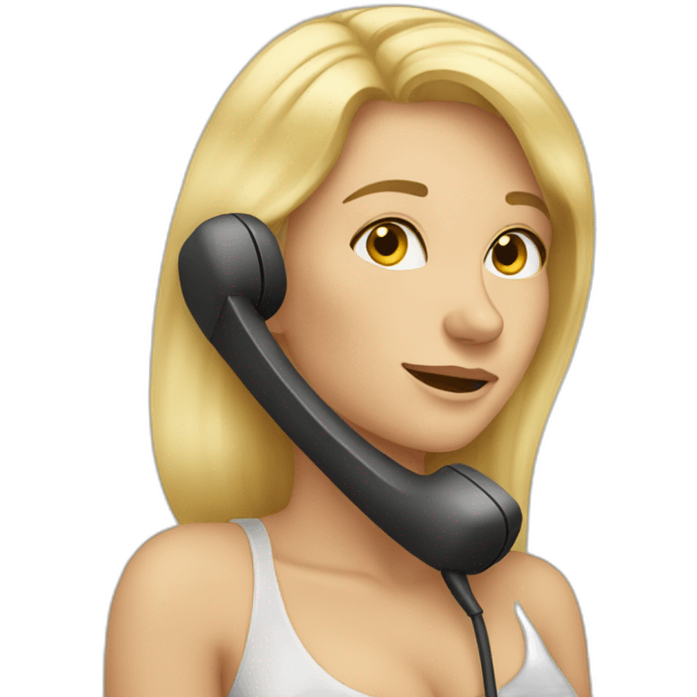 blond Woman on a phone call emoji