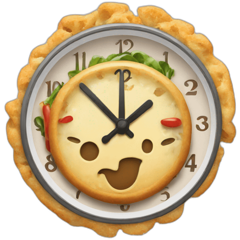 food with a clock overlayed emoji