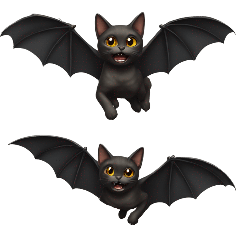 Flying bat cat emoji