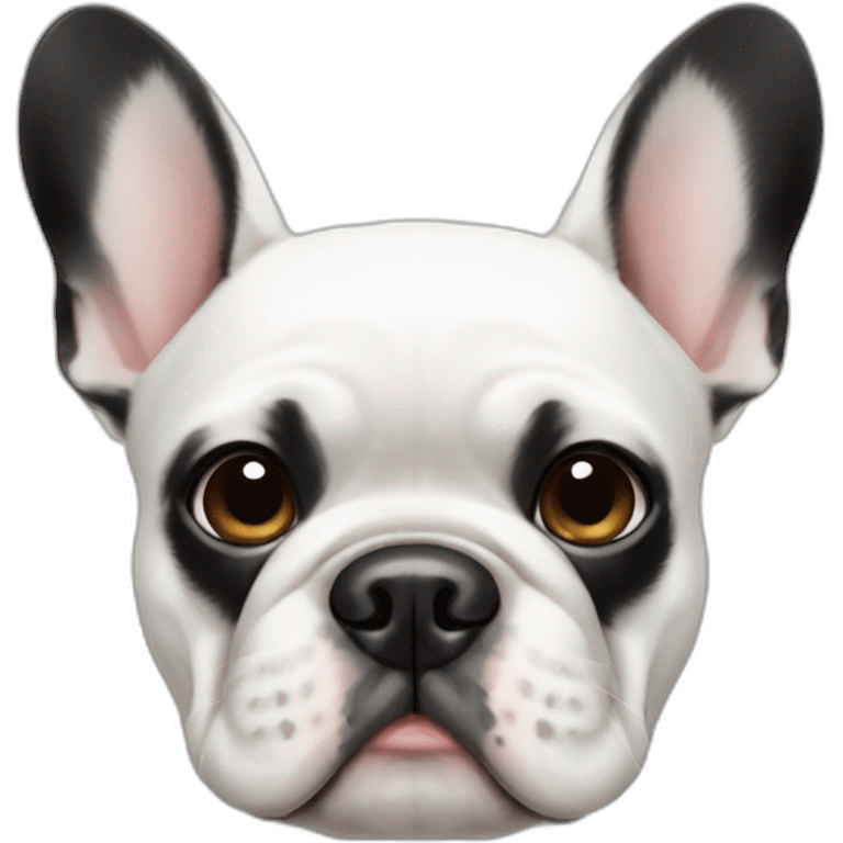 White and black French bulldog emoji