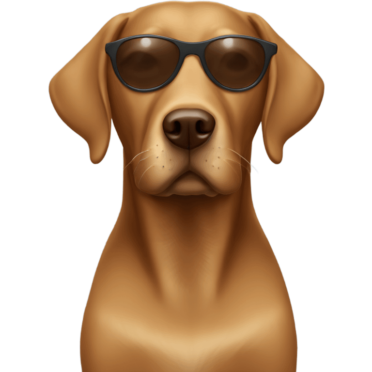 Brown Labrador wearing sunglasses emoji