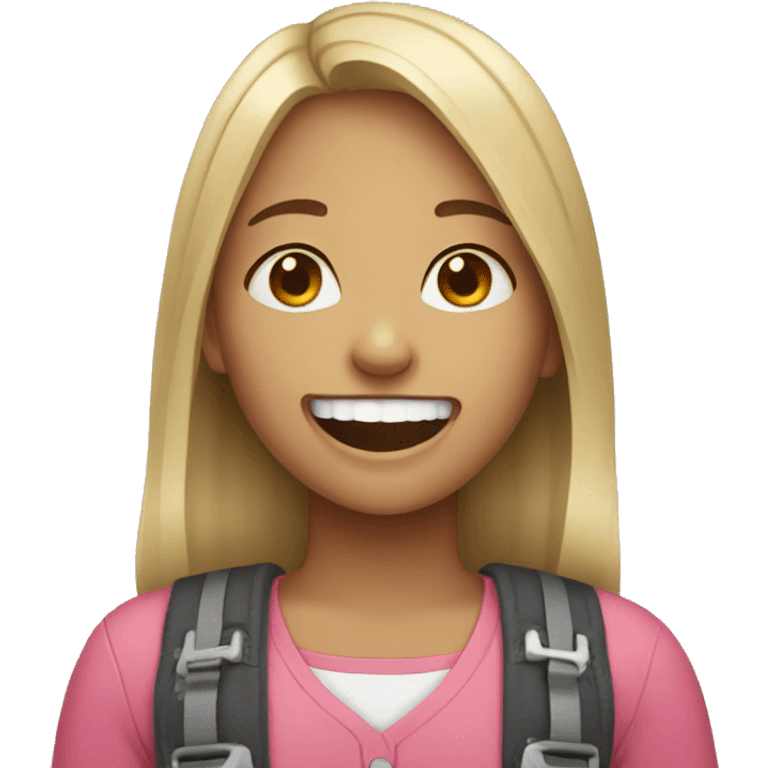 Girl with braces emoji