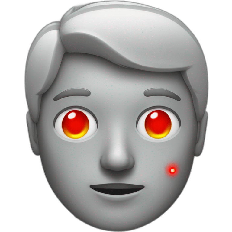 grey person with red laser coming out of each eye emoji